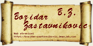 Božidar Zastavniković vizit kartica